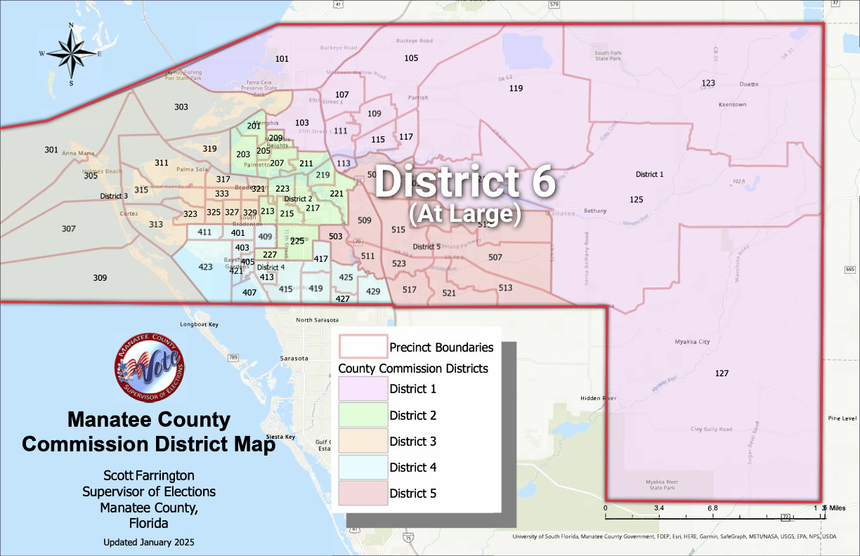 Map of Manatee County District 6