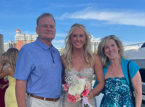 John B. Calovich with his family